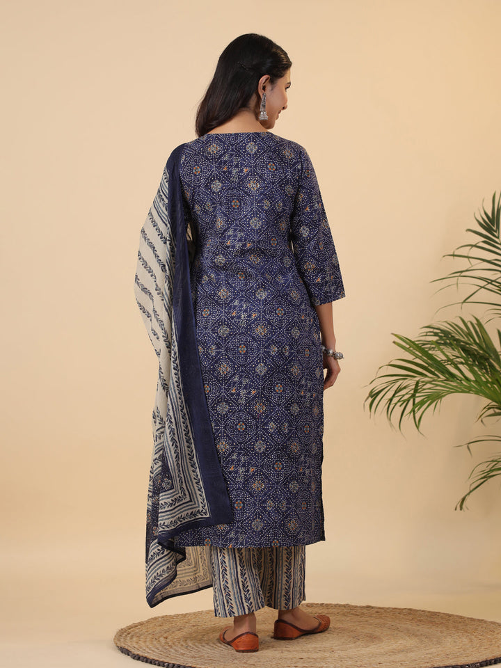 Dark-Blue-&-Beige-Cambric-Straight-3-Piece-Kurta-Set