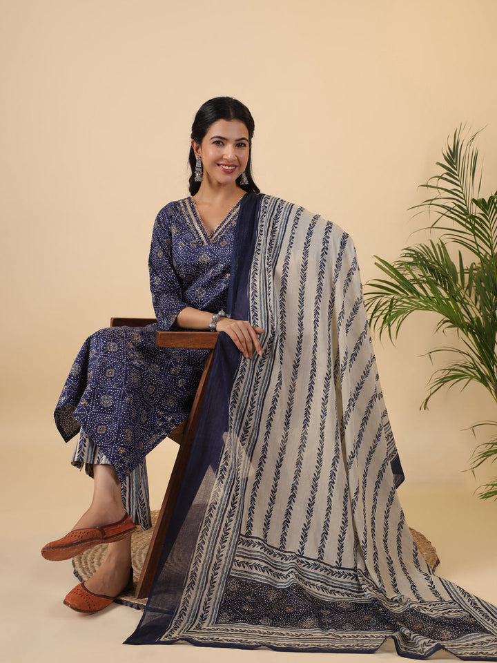 Dark-Blue-&-Beige-Cambric-Straight-3-Piece-Kurta-Set