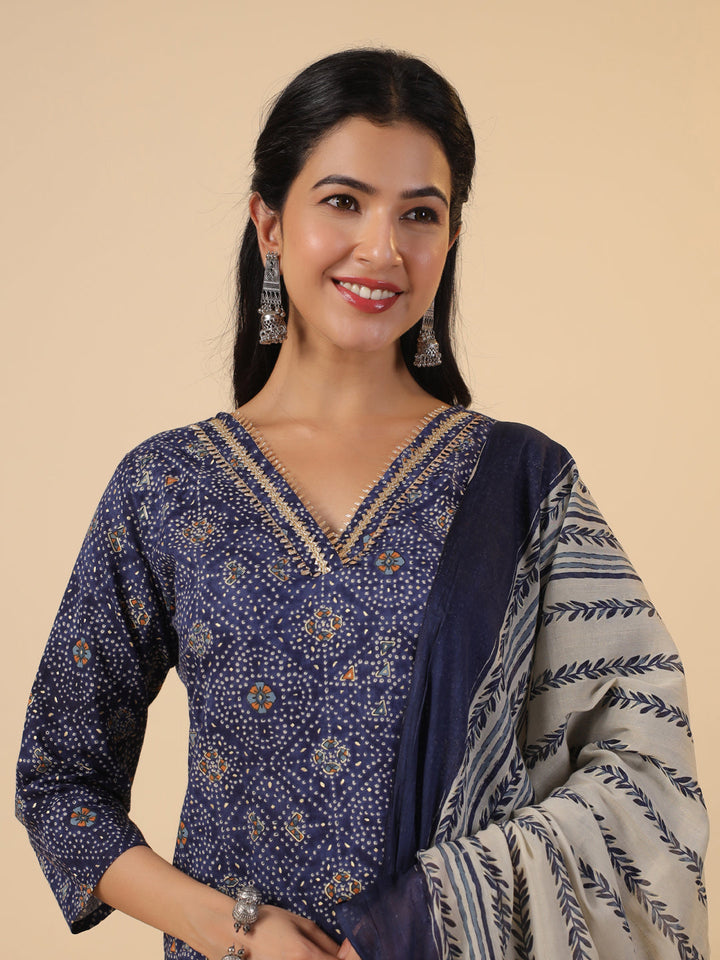 Dark-Blue-&-Beige-Cambric-Straight-3-Piece-Kurta-Set