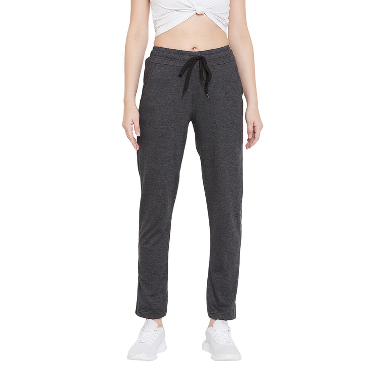 Dark Grey Cotton Track Pants