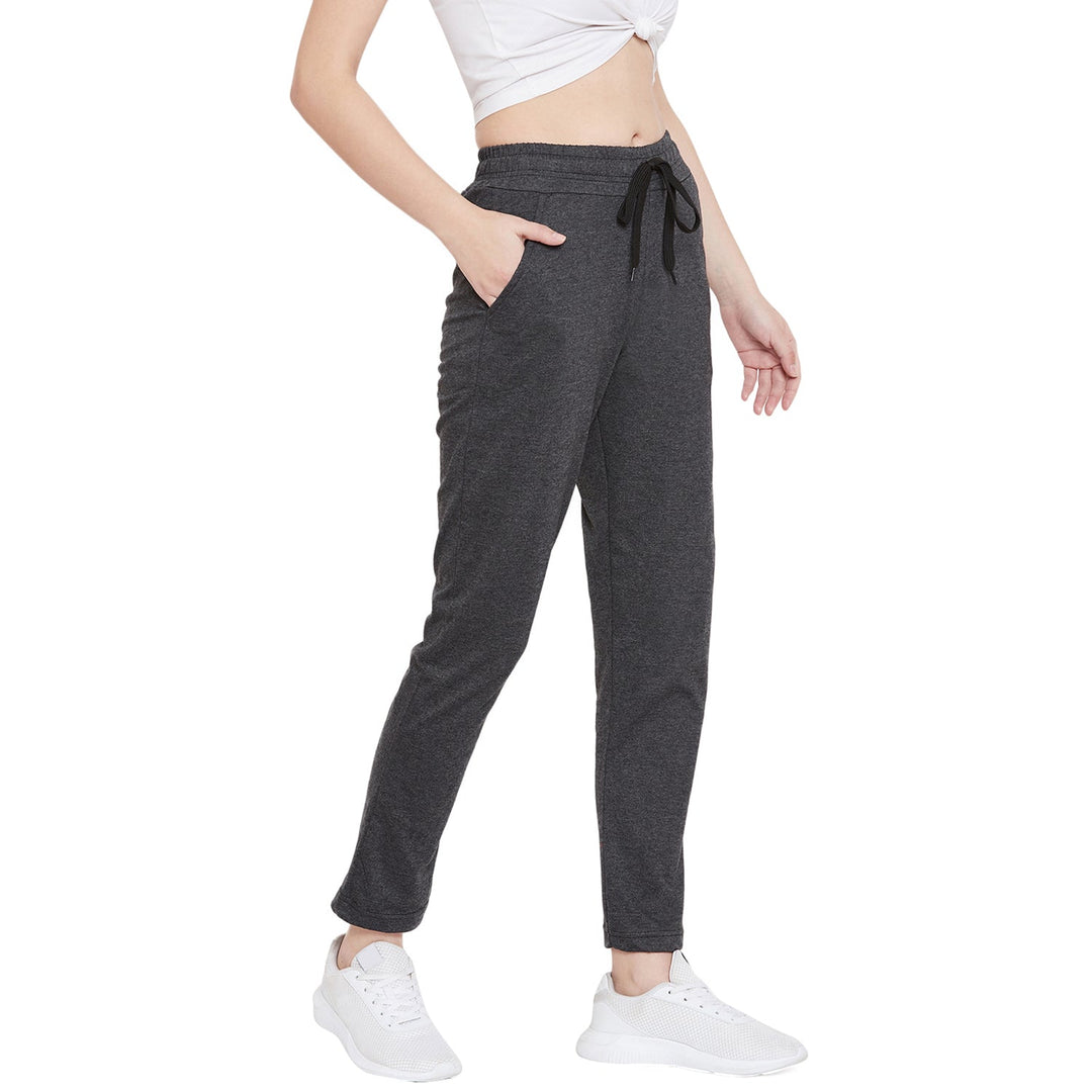 Dark Grey Cotton Track Pants