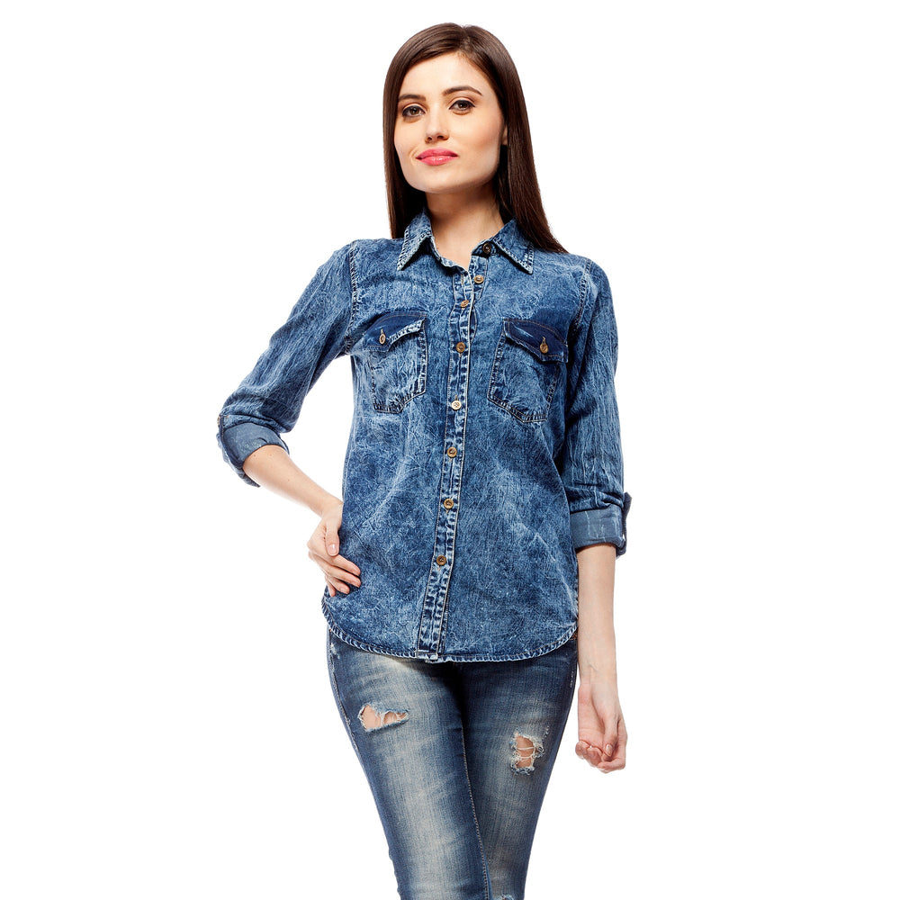 Denim-Blue-Cotton-Shirt