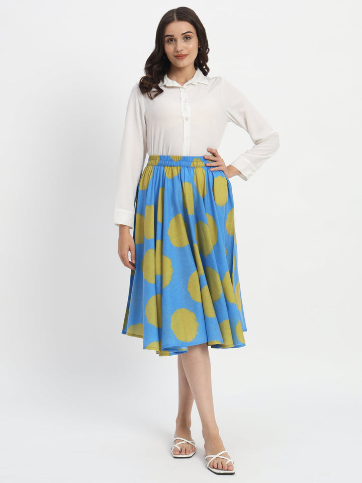 Dots-&-Dashes-Green-&-Blue-Cotton-Blend-Circle-Skirt