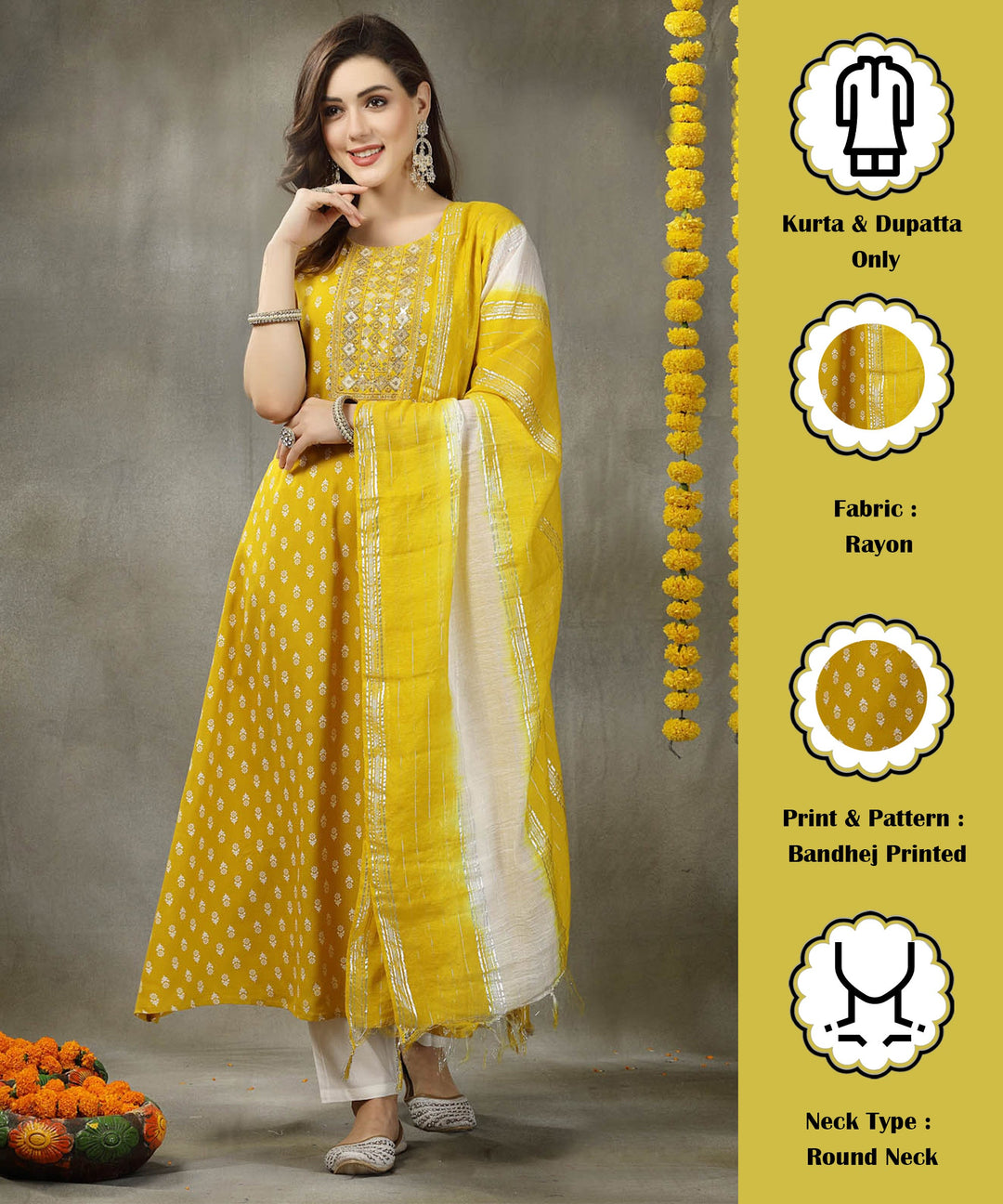Yellow-Rayon-Embroidered-A-Line-2-Piece-Kurta-Set