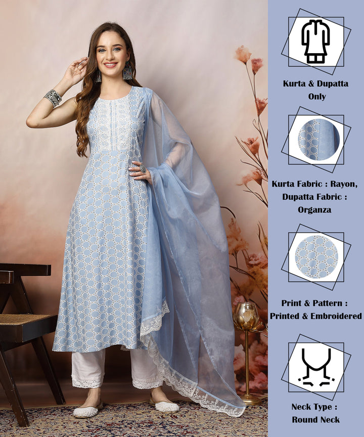Powder-Blue-Rayon-Embroidered-A-Line-3-Piece-Kurta-Set