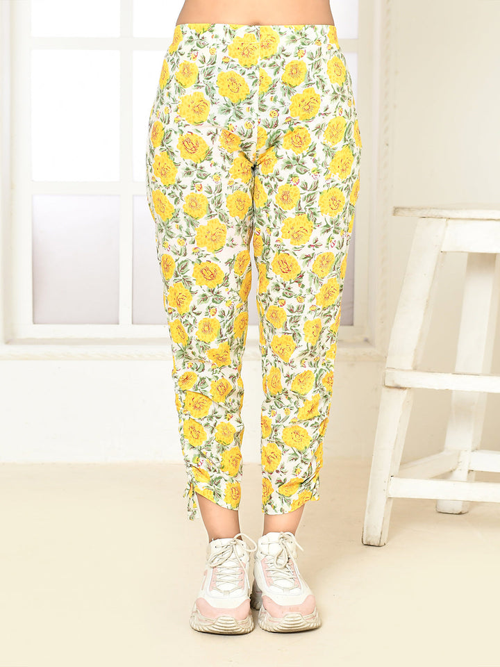 Elaura-Yellow-Cotton-Handprint-Pant