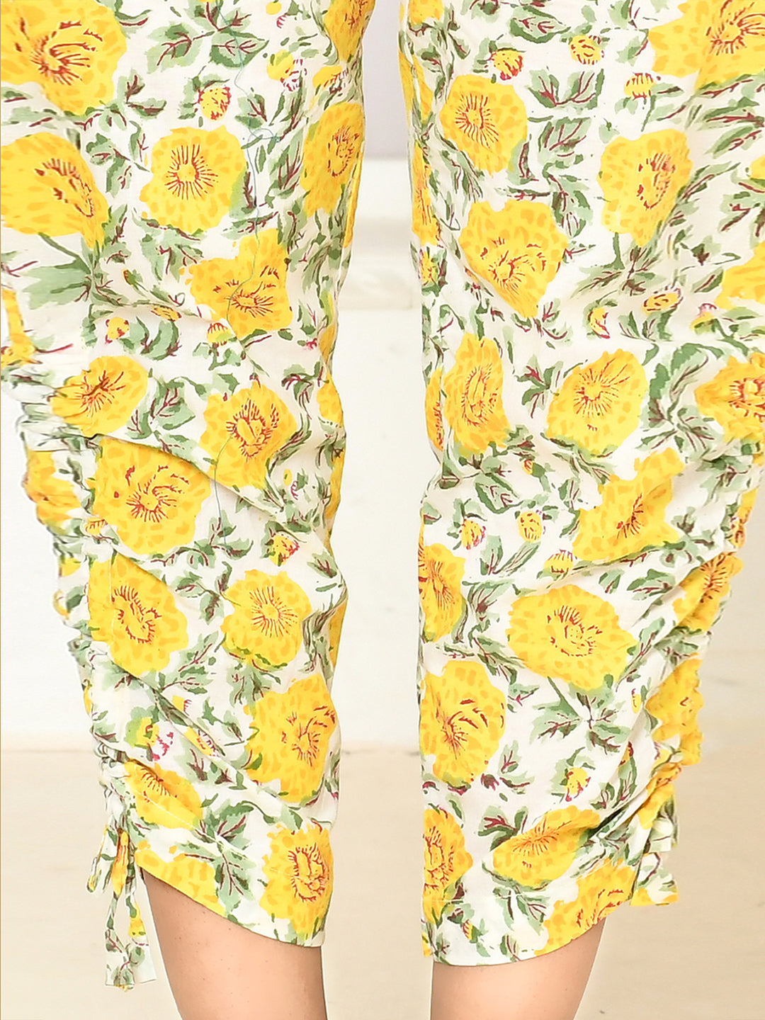 ZERESOUQ-Elaura-Yellow-Cotton-Handprint-Pant-Only