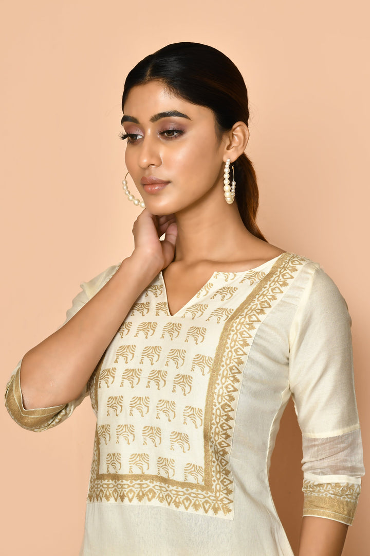 ZERESOUQ-Elly-Ivory-Handloom-Maheshwari-Silk-Kurta-Set