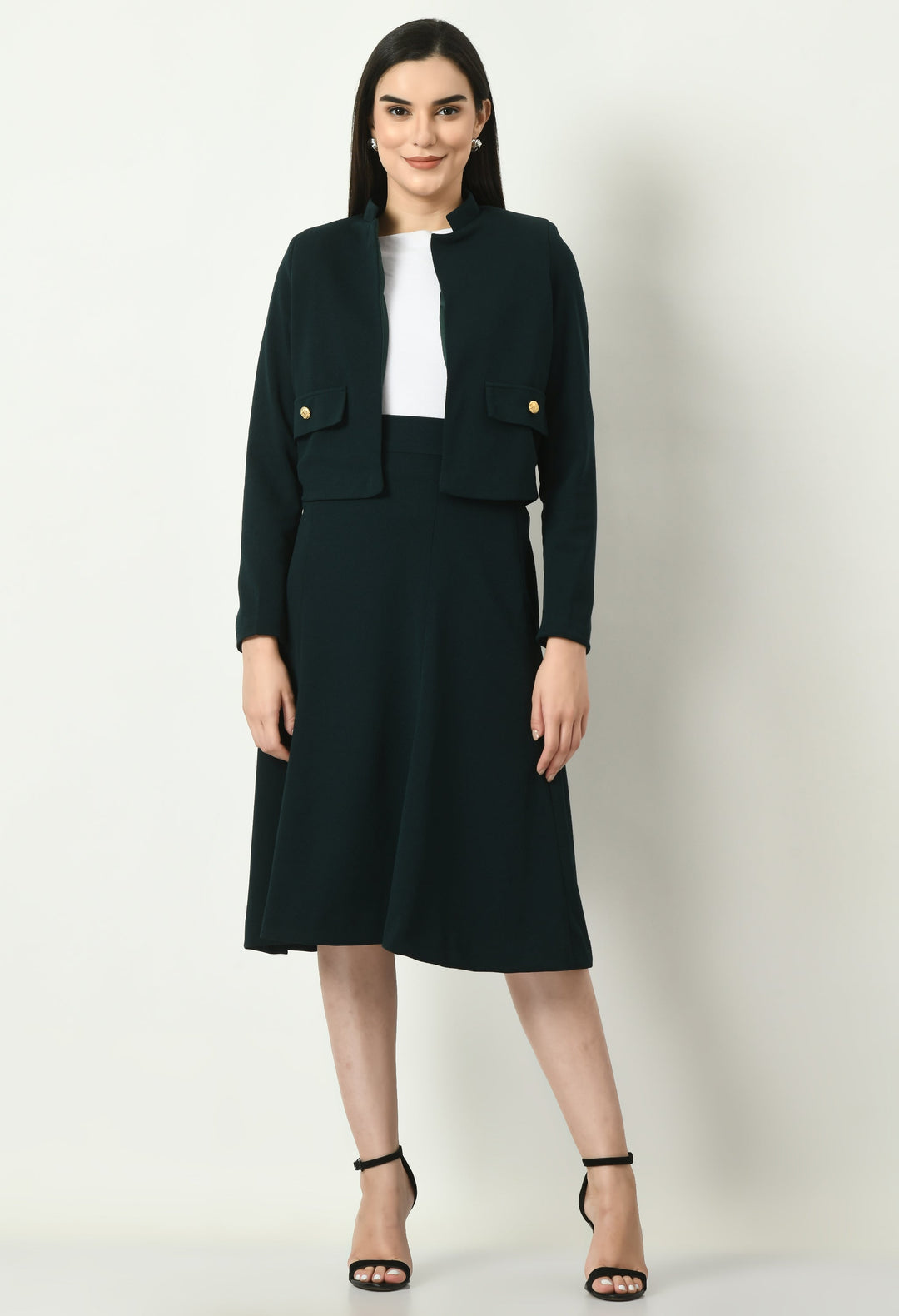 Emerald-Green-Cotton-Blend-Triumph-Mandarin-Collar-Crop-Blazer