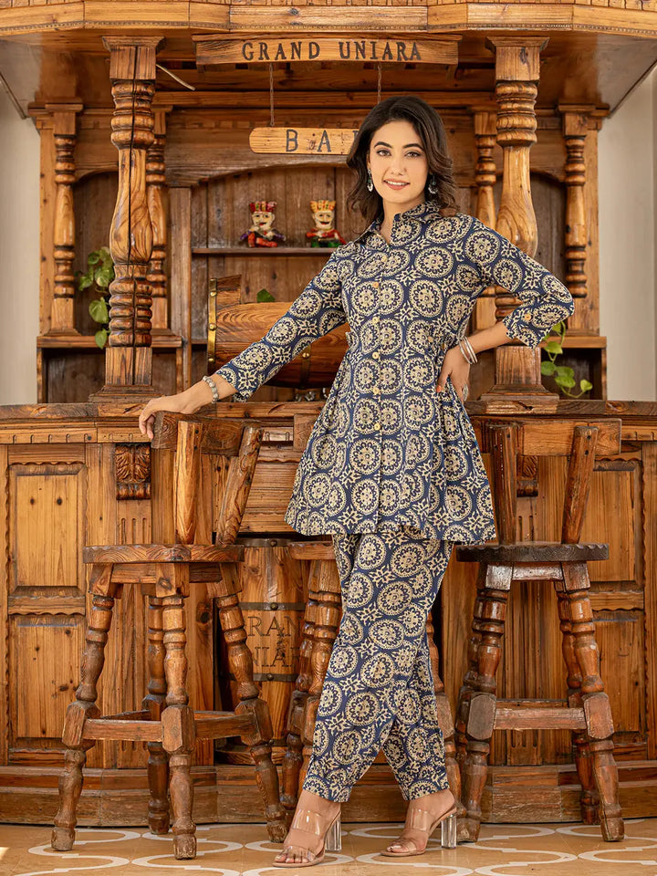 Navy-Blue-Cotton-Ethnic-Motifs-Print-Co-Ord-Set