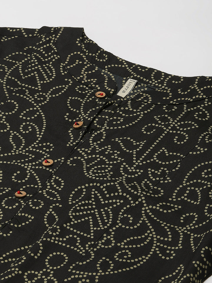 Blue-Cotton-Floral-Printed-Kaftan