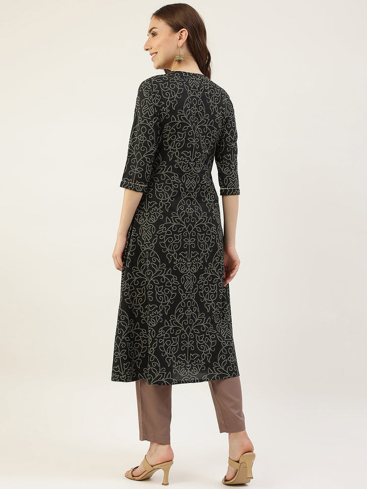 Blue-Cotton-Floral-Printed-Kaftan