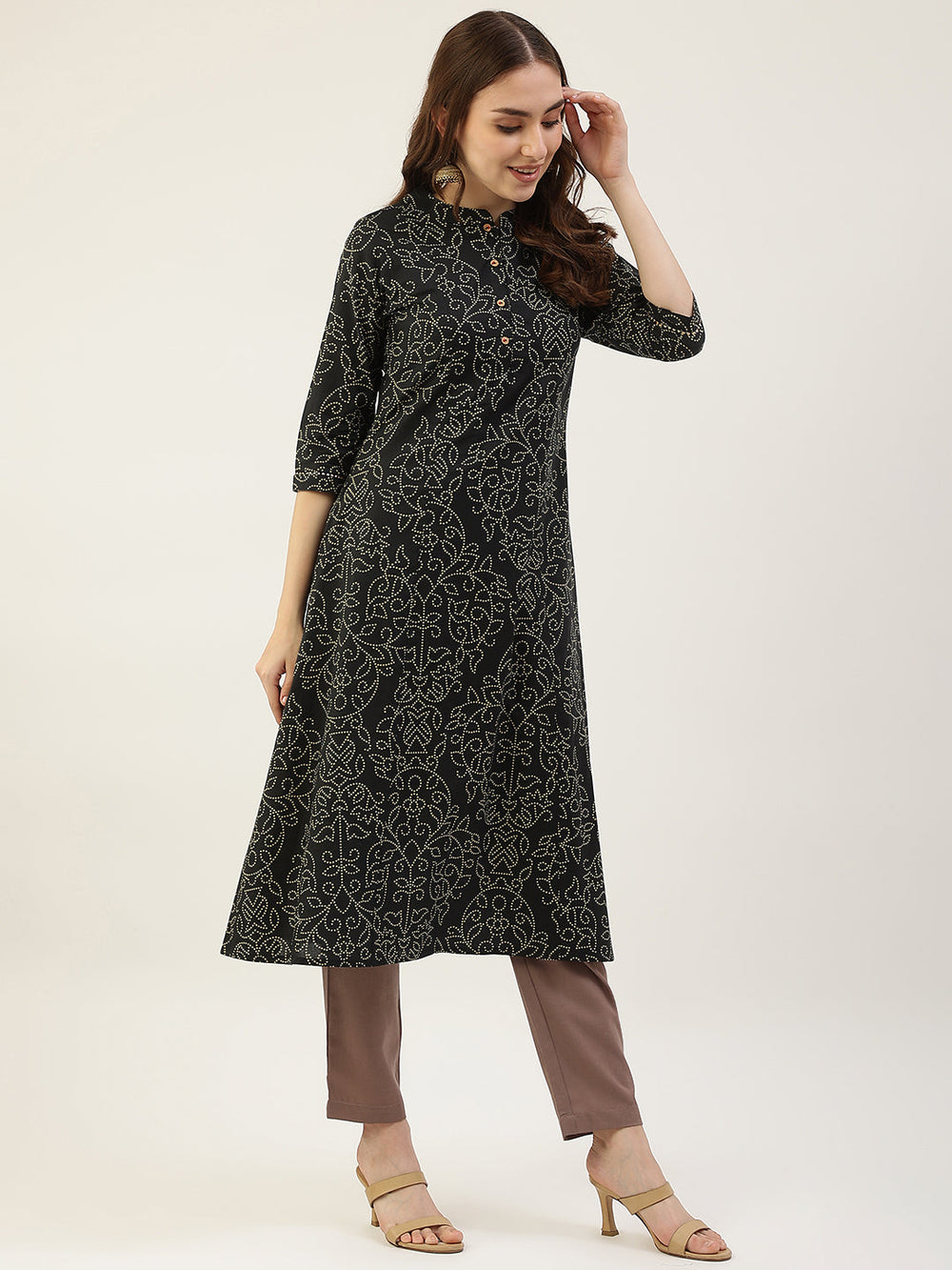 Blue-Cotton-Floral-Printed-Kaftan