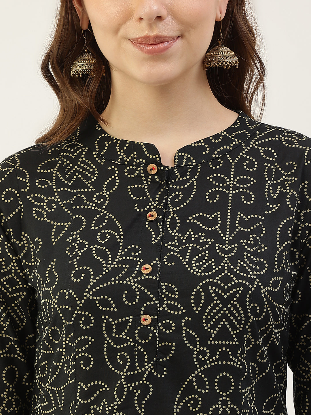Blue-Cotton-Floral-Printed-Kaftan