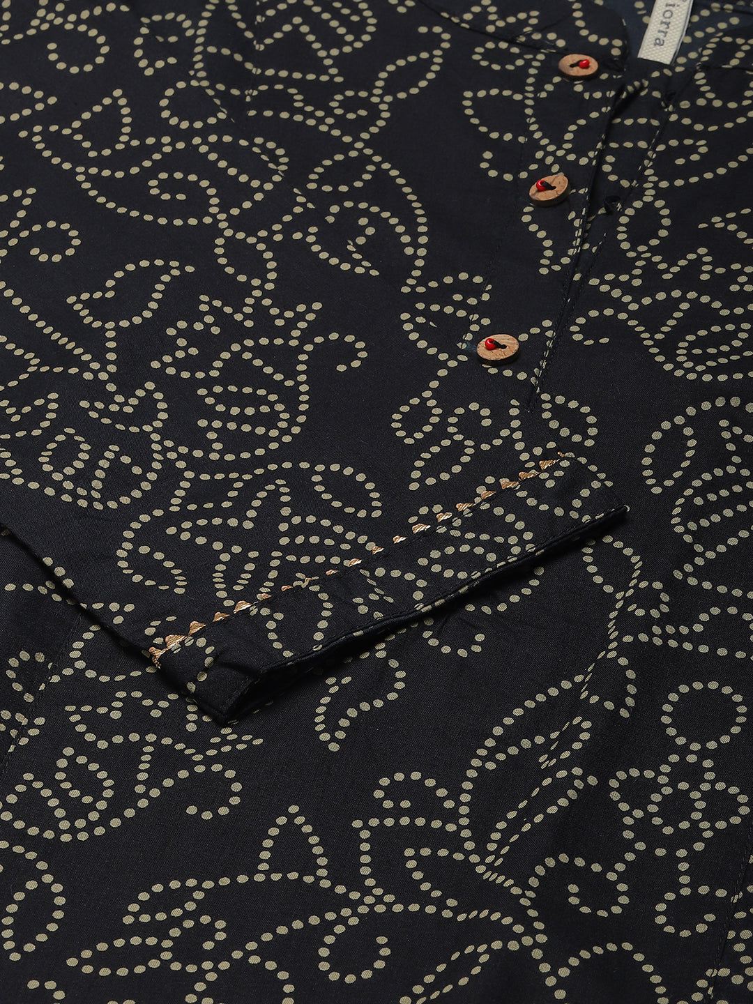 Blue-Cotton-Floral-Printed-Kaftan