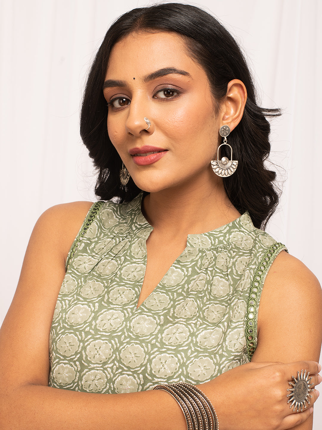 Light-Green-Cotton-Floral-Printed-Straight-Kurta