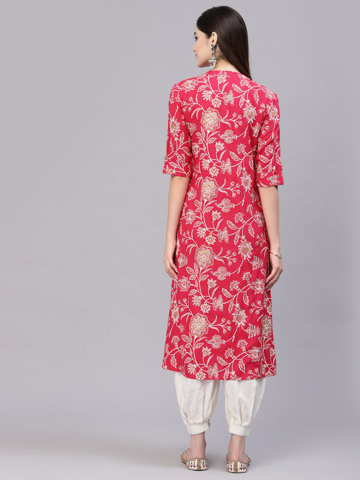 Purple-Rayon-Bandhej-Printed-3-Piece-Kurta-Set
