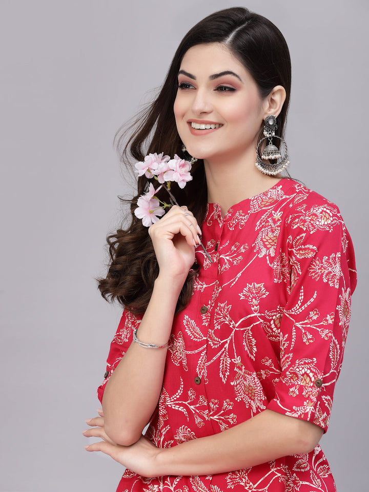 Purple-Rayon-Bandhej-Printed-3-Piece-Kurta-Set
