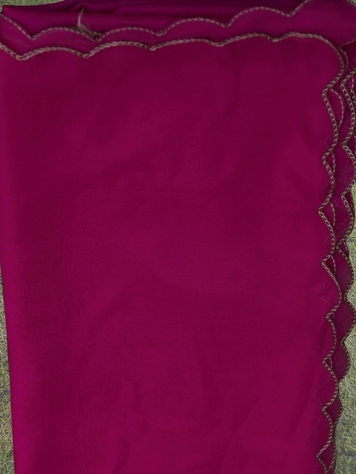 Fuchsia-Pink-Organza-Multi-Color-Embroidered-A-Line-3-Piece-Kurta-Set