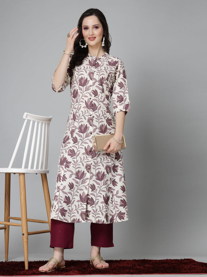 Mauve-Rayon-Floral-Printed-A-Line-Kurta-Only