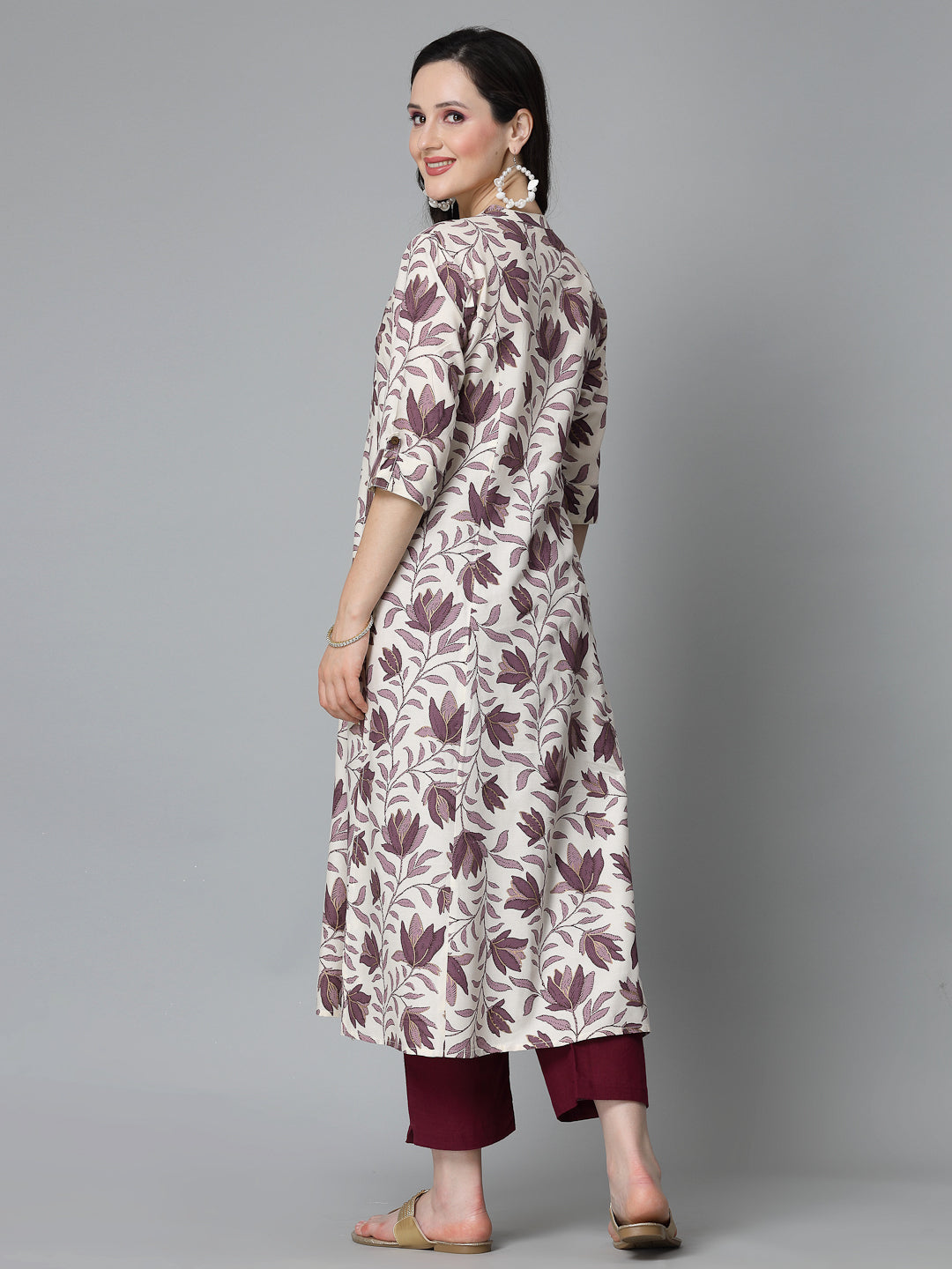 Mauve-Rayon-Floral-Printed-A-Line-Kurta-Only