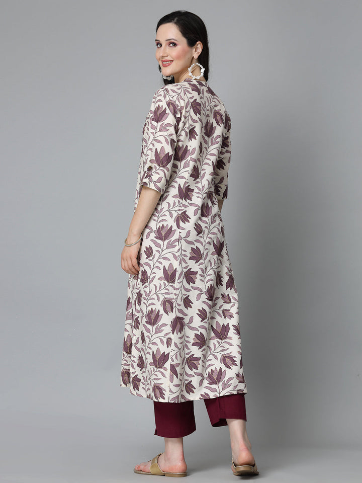 Mauve-Rayon-Floral-Printed-A-Line-Kurta-Only
