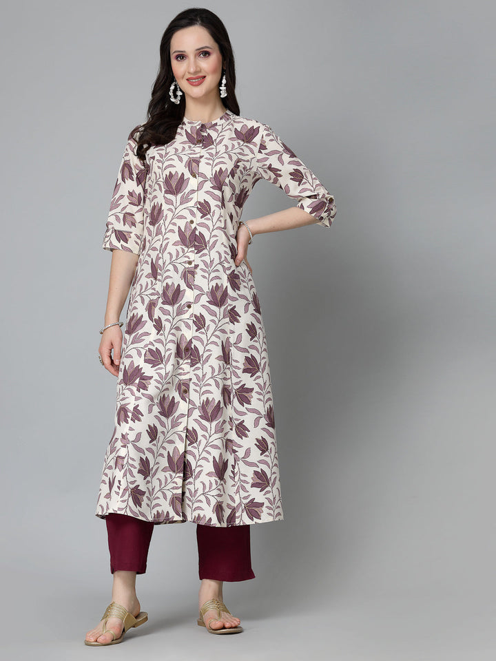 Mauve-Rayon-Floral-Printed-A-Line-Kurta-Only