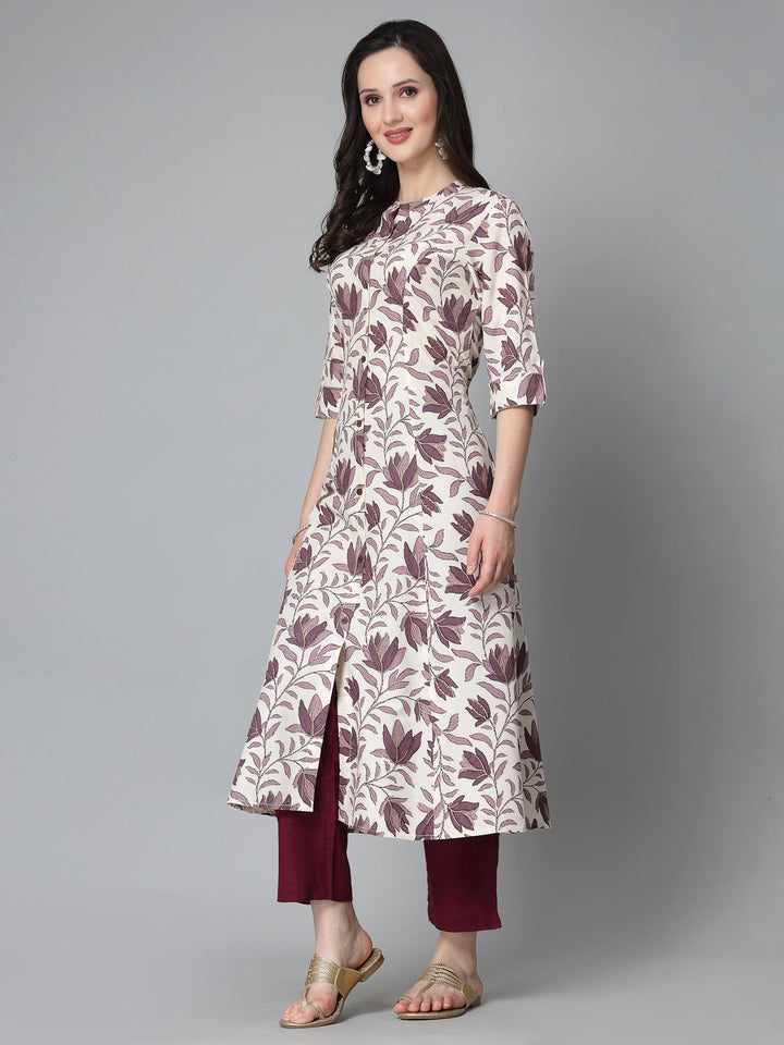 Mauve-Rayon-Floral-Printed-A-Line-Kurta-Only