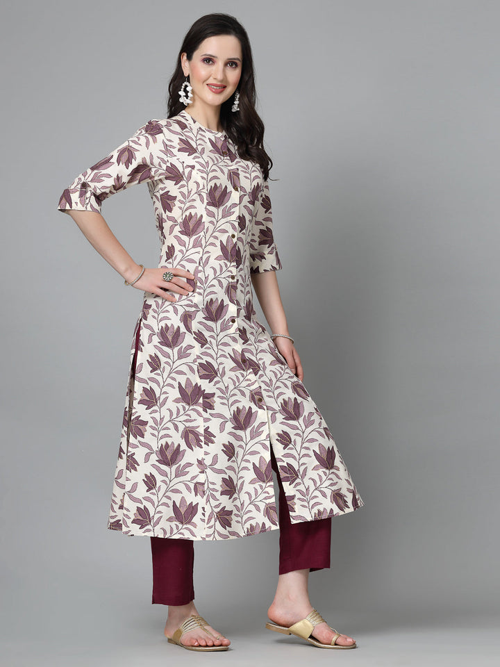 Mauve-Rayon-Floral-Printed-A-Line-Kurta-Only