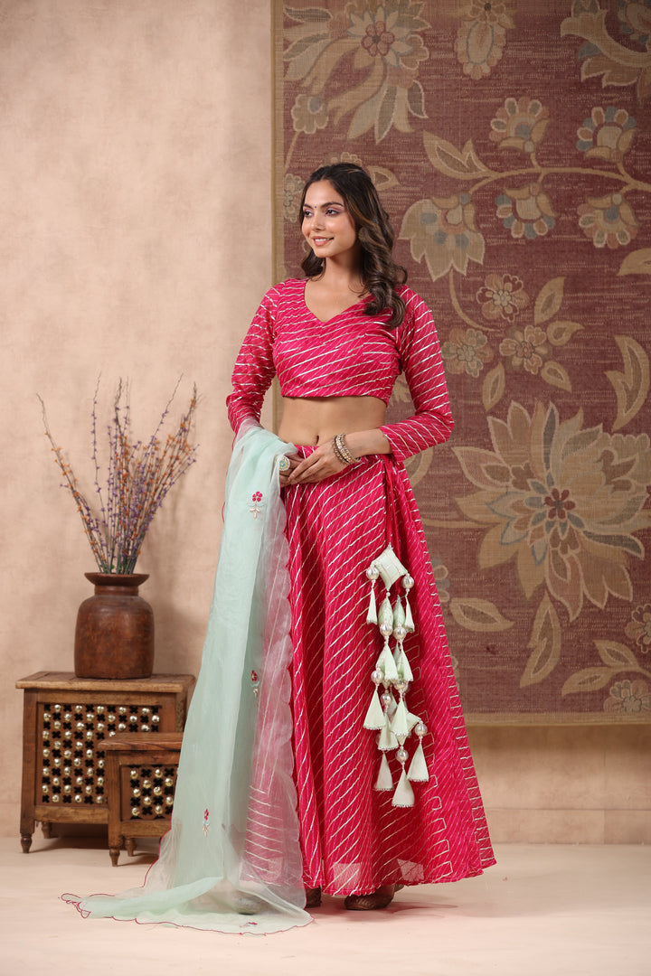 Gangaur-Pink-Kota-Doriya-Leheriya-Lehnga-Set