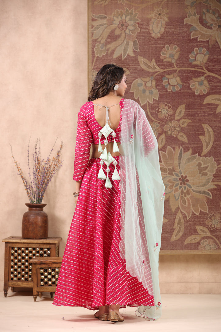 Gangaur-Pink-Kota-Doriya-Leheriya-Lehnga-Set