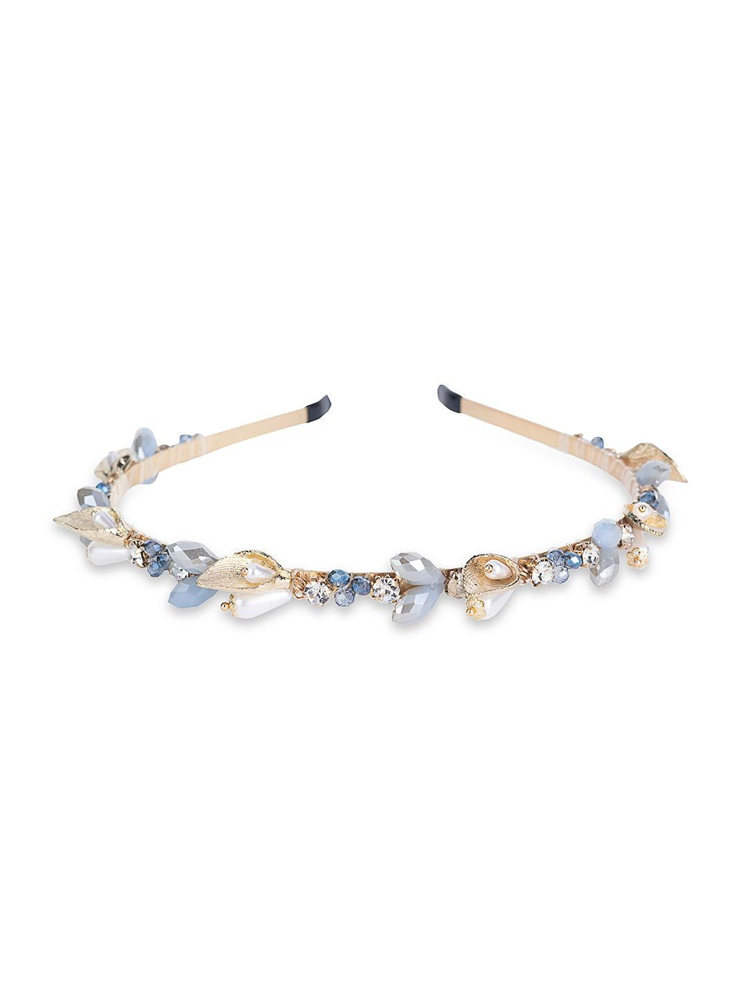 Golden-Pearls-&-Stones-Sapphire-Crown-Headband