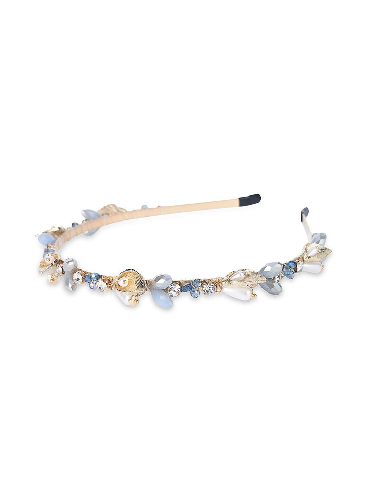 Golden-Pearls-&-Stones-Sapphire-Crown-Headband