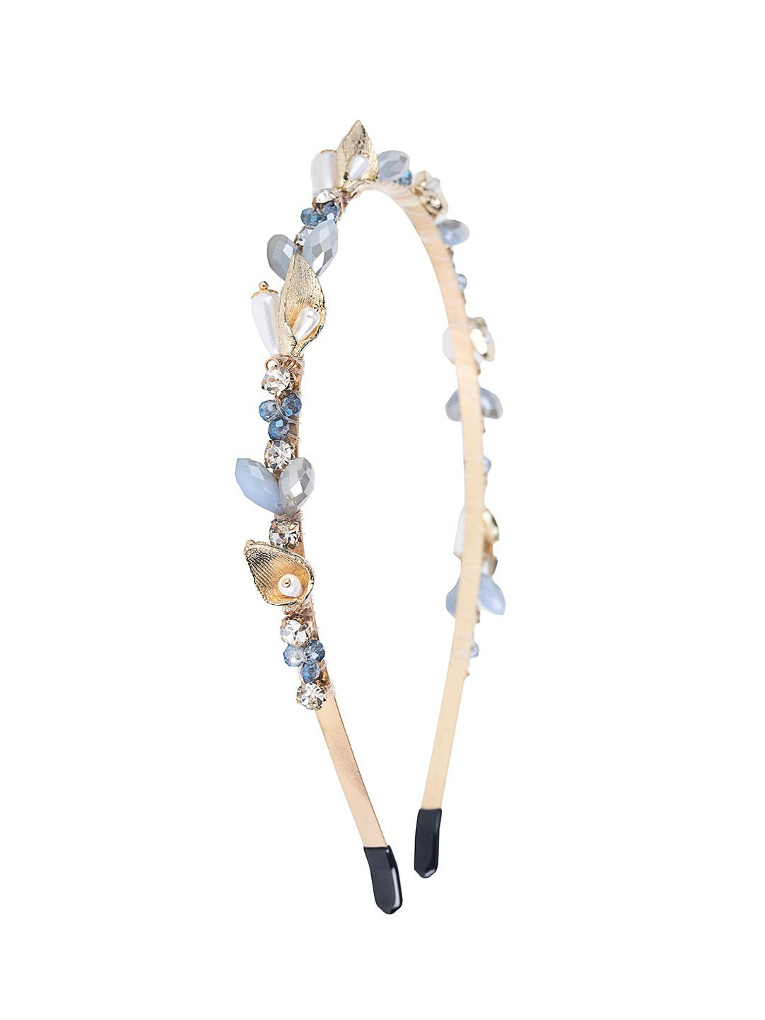 Golden-Pearls-&-Stones-Sapphire-Crown-Headband