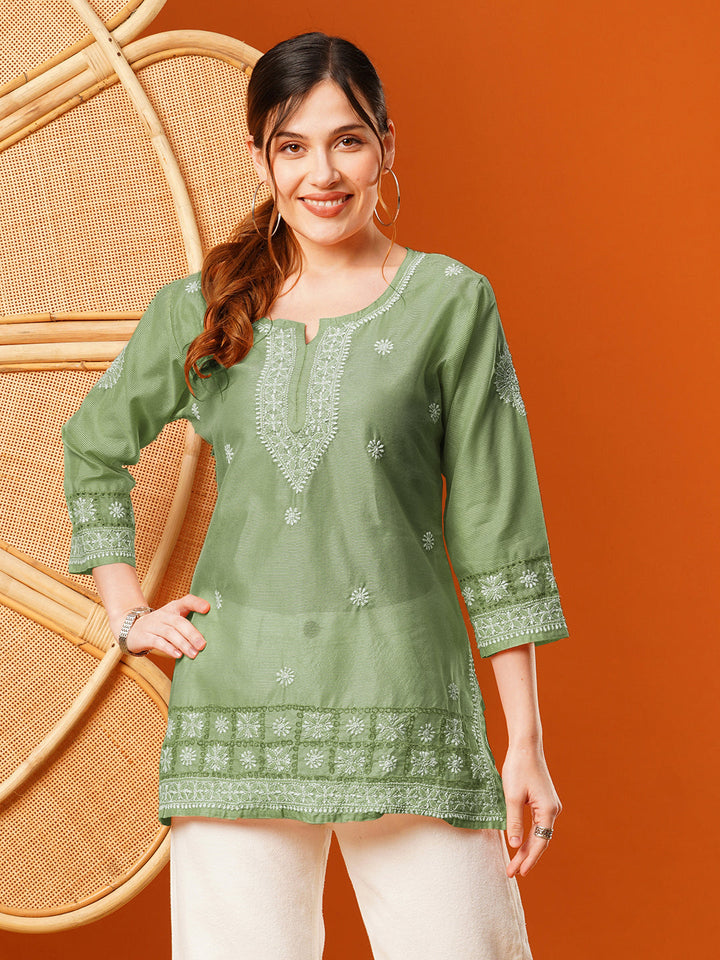 Green-Chanderi-Ethnic-Motifs-Embroidered-Tunic