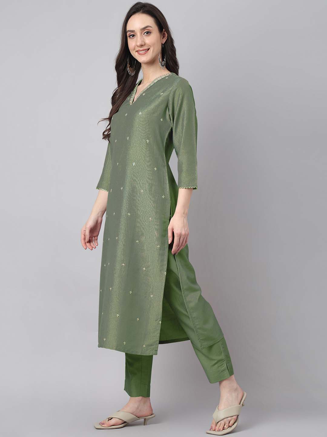 Green-Chinnon-Regular-3-Piece-Kurta-Set