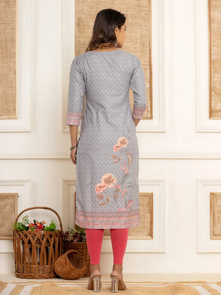 Green-Cotton-A-Line-Digital-Print-Straight-Kurta