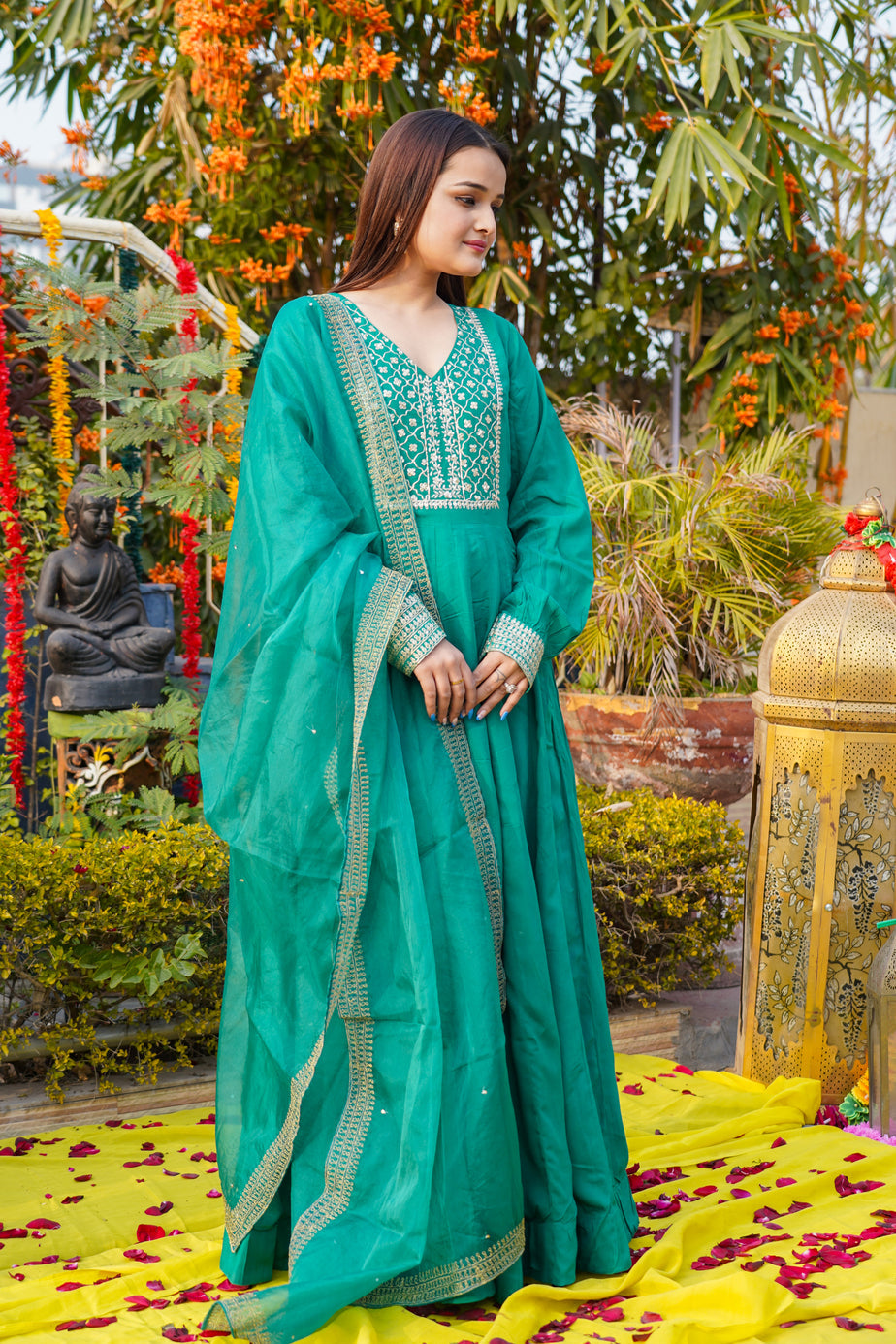 Green-Embroidery-Musline-Silk-Anarkali-Set