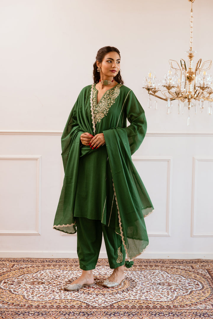 Green-Mulmul-Anti-Fit-Anarkali-Set