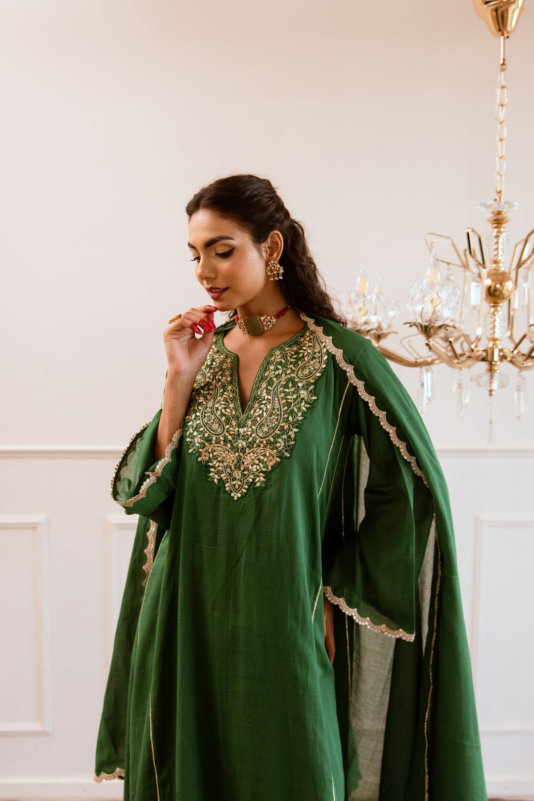 Green-Mulmul-Anti-Fit-Anarkali-Set