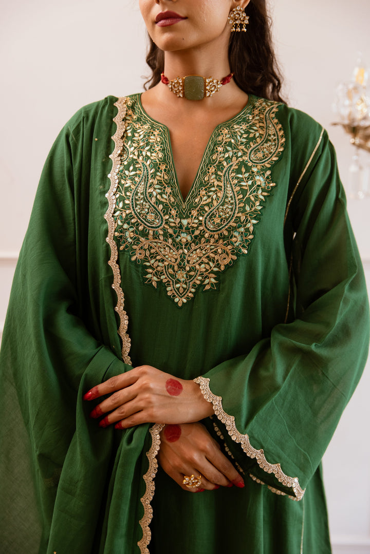 Green-Mulmul-Anti-Fit-Anarkali-Set