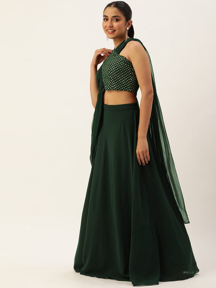 Green-Poly-Georgette-Embroidered-Skirt-Set-With-Drape