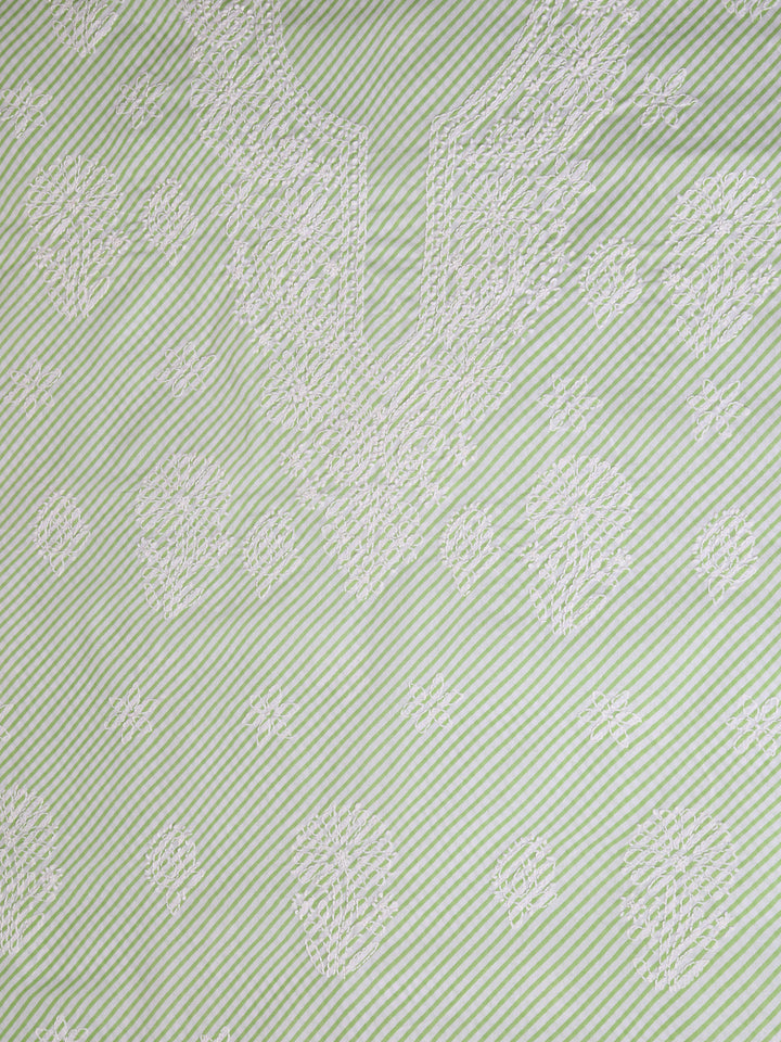 Green-&-White-Cotton-Embroidered-Chikankari-Dress-Material