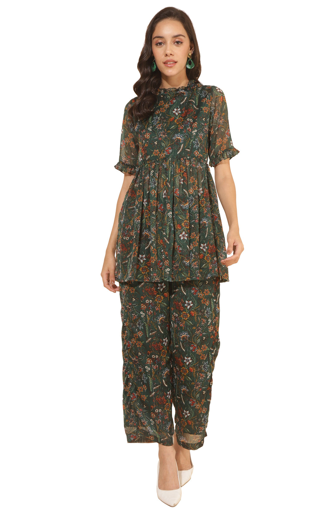 Green-Chiffon-Floral-Printed-Co-Ord-Set