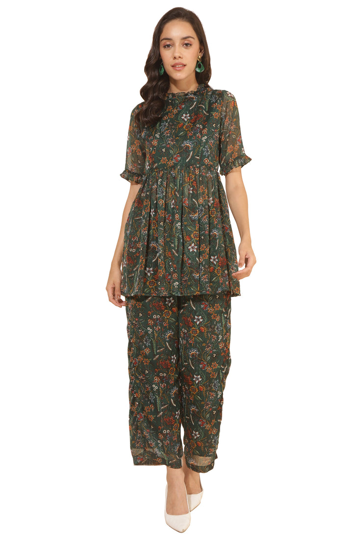 Green-Chiffon-Floral-Printed-Co-Ord-Set