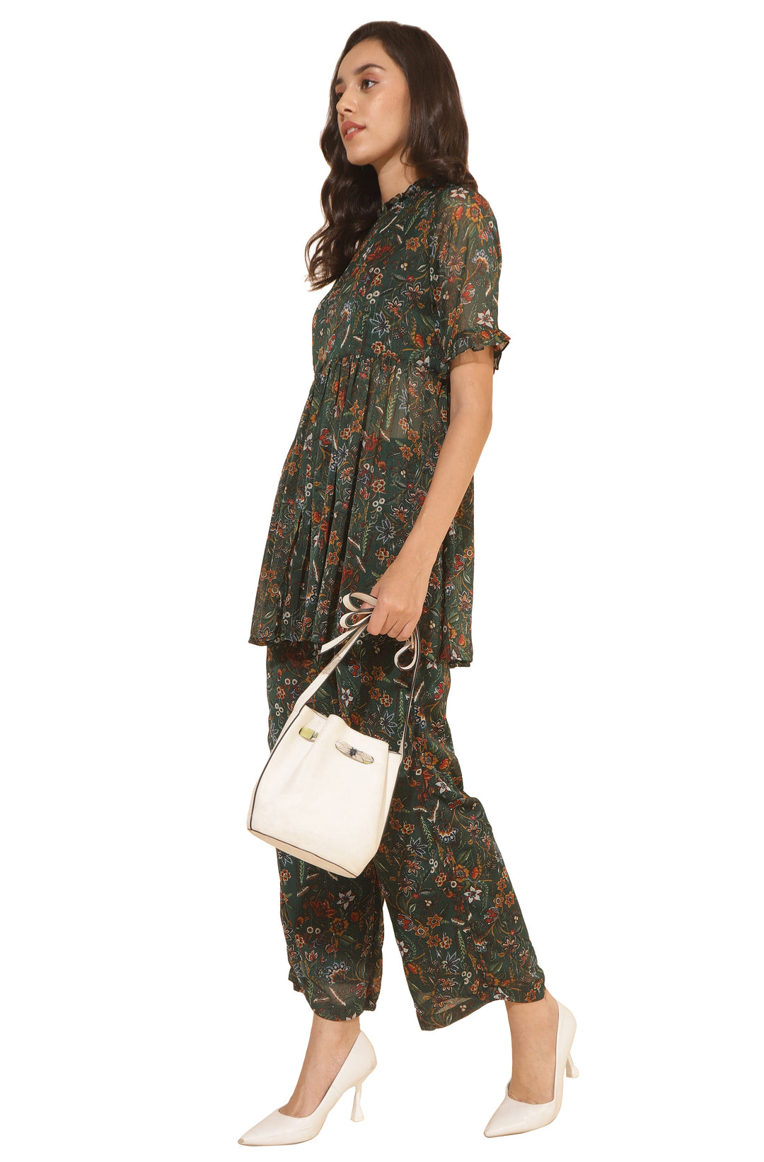 Green-Chiffon-Floral-Printed-Co-Ord-Set