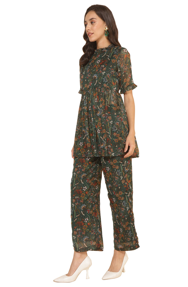 Green-Chiffon-Floral-Printed-Co-Ord-Set