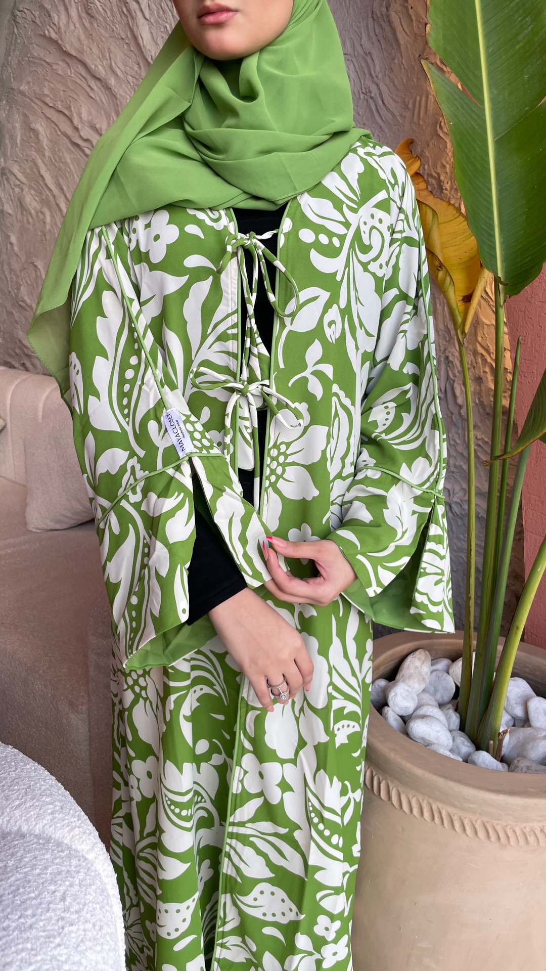 Green-Georgette-Basil-Kimono-&-Sheila-Set