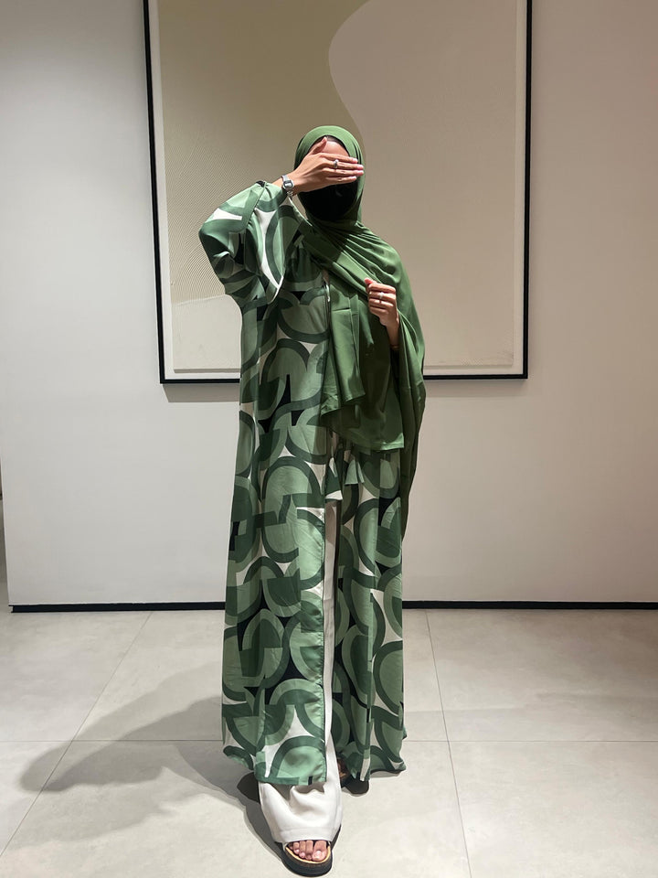 Green-Georgette-Dana-Kimono-&-Sheila-Set-