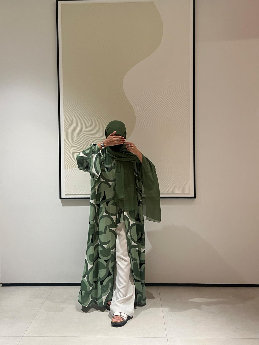 Green-Georgette-Dana-Kimono-&-Sheila-Set-